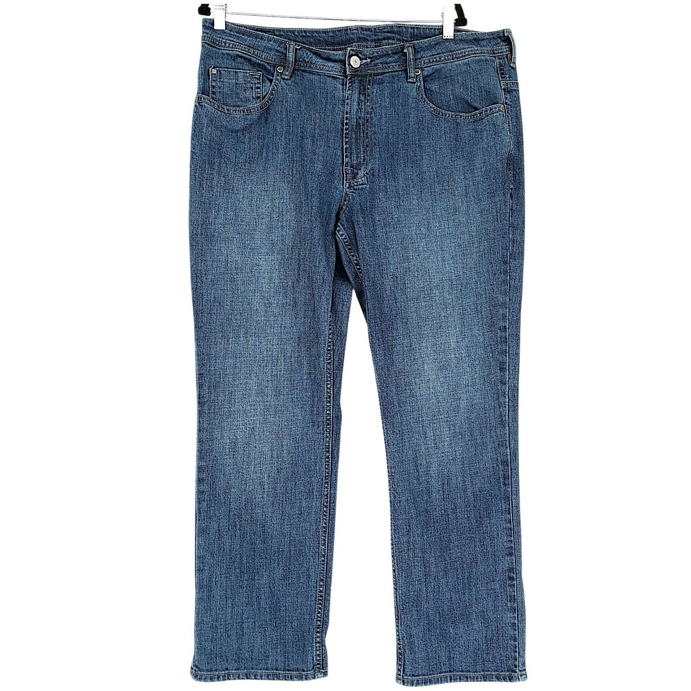 Buffalo Jackson-X Jeans 38x30 Mens Blue Straight Stretch Denim Casual Everyday
